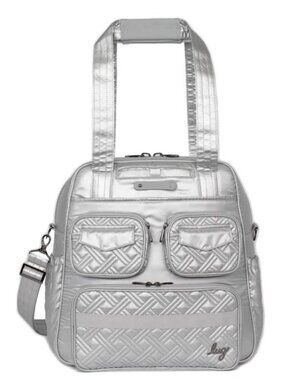 Lug Puddle Jumper LE Convertible Tote Bag Metallic Silver